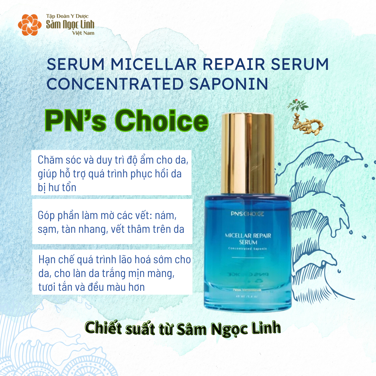 Serum Micellar Repair Serum Concentrated Saponin 40ml